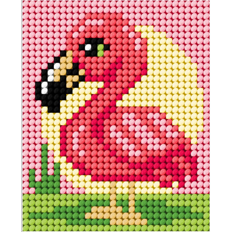 Halbstich-Stickset "Flamingo" 17x20,5 cm SA9790