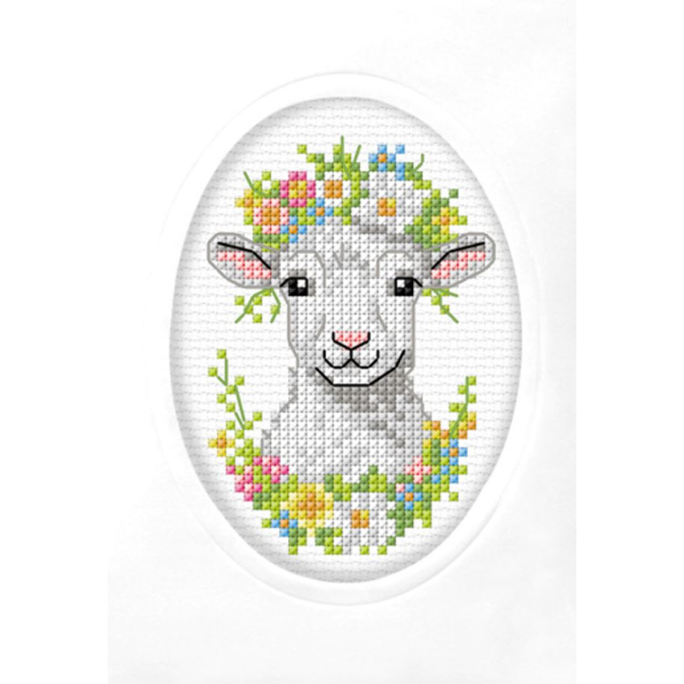 Вышивка крестом Открытка ручной работы