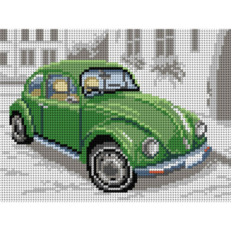 Printed Gobelin "The charm of four wheels - Beetle" 18x24 cm SA3622