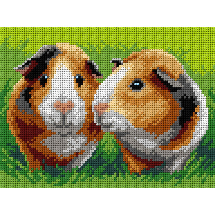 Printed Gobelin "Guinea Pigs" 18x24 cm SA3615