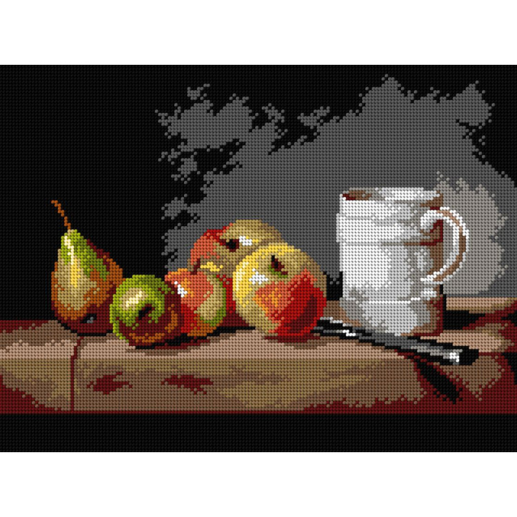 Printed Gobelin "after Jean Chardin -  Still Life with a Cup, Apples and Pears" 30x40 cm SA3614