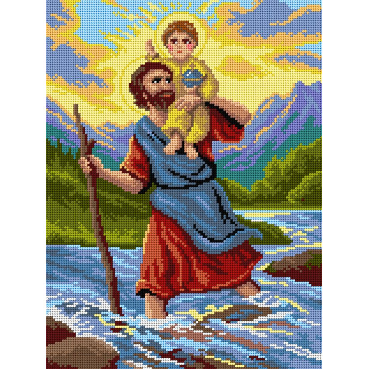 Printed Gobelin "Saint Christopher" 30x40 cm SA3234