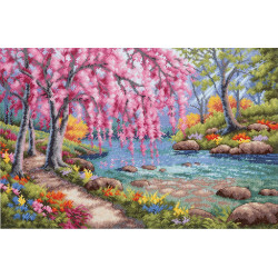 Вишневый цветущий ручей D70-35374