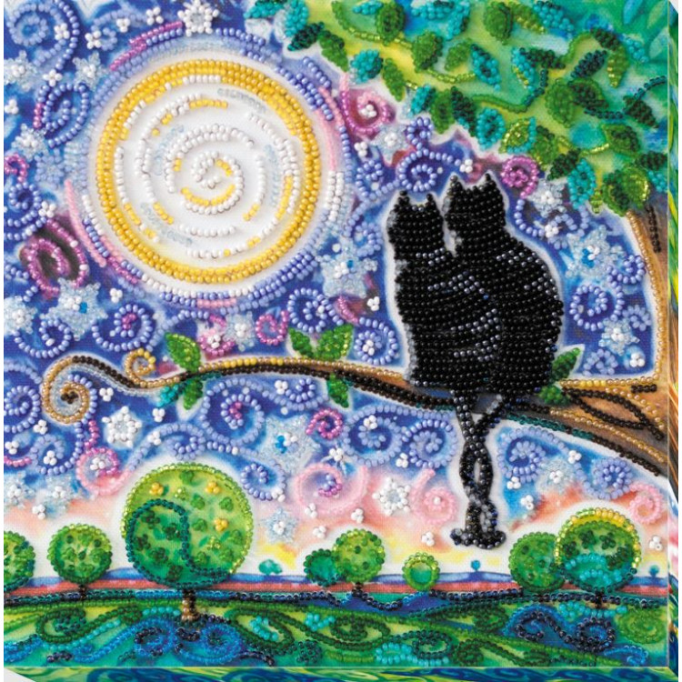 Набор для вышивки бисером среднего размера "Вместе навсегда" 20 х 20 cm AAMB-015