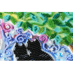 Набор для вышивки бисером среднего размера "Вместе навсегда" 20 х 20 cm AAMB-015