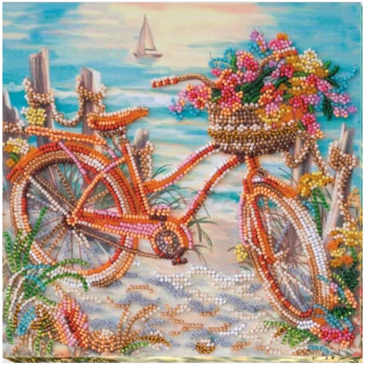 Mittlere Perlenstickerei-Set "Im Alter des Azurs" 20 x 20 cm AAMB-014