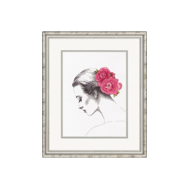 Siuvinėjimo kryželiu rinkinys „Gėlių portretas“ D70-35379