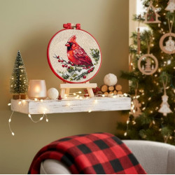 Cross stitch kit "Winter Cardinal" 15 х 15 cm AAHM-096