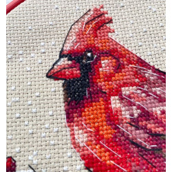 Cross stitch kit "Winter Cardinal" 15 х 15 cm AAHM-096