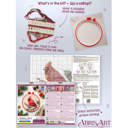 Cross stitch kit "Winter Cardinal" 15 х 15 cm AAHM-096