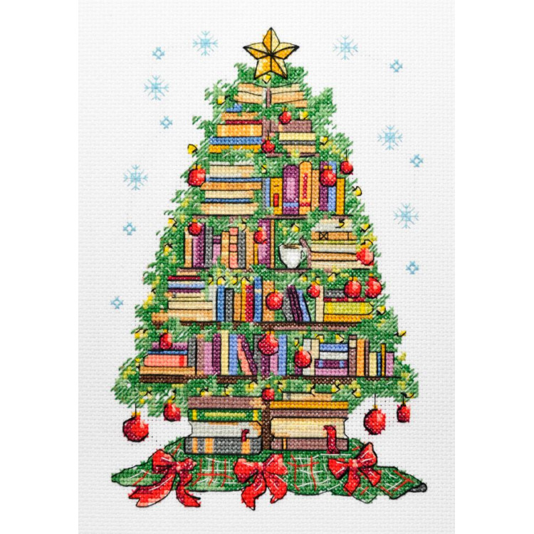 Kreuzstich-Set "Leser-Weihnachtsbaum" 14 x 22 cm AAH-315