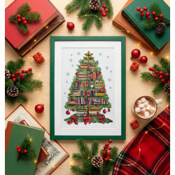 Kreuzstich-Set "Leser-Weihnachtsbaum" 14 x 22 cm AAH-315