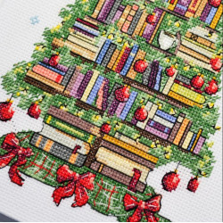 Kreuzstich-Set "Leser-Weihnachtsbaum" 14 x 22 cm AAH-315