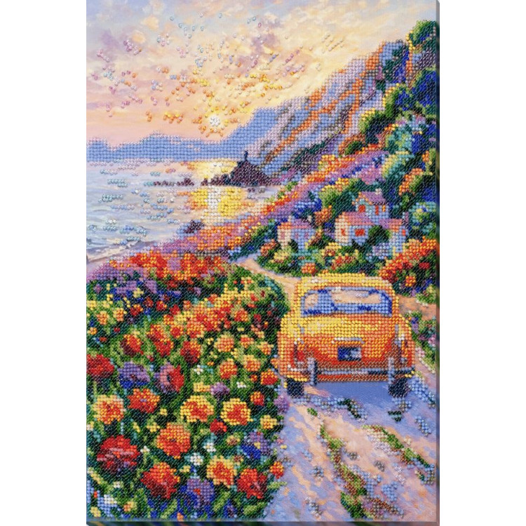 Hauptstickset für Perlen "Zwielicht über dem Meer" 23 x 34 cm AAB-968