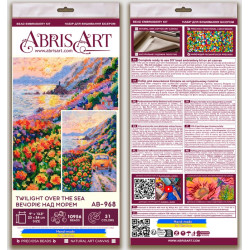 Hauptstickset für Perlen "Zwielicht über dem Meer" 23 x 34 cm AAB-968