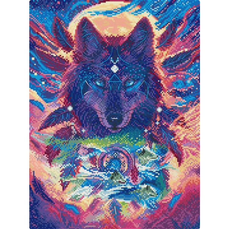 Cross stitch kit "Wolf Magic" 21 x 29 cm SLETIL9976