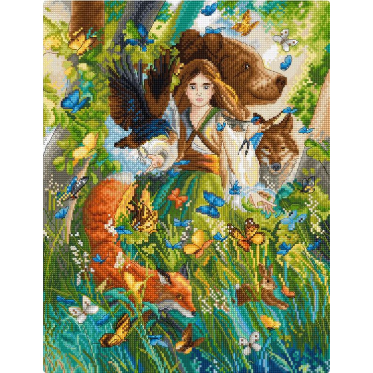 Cross stitch kit "Magic Friendships" 23 x 30 cm SLETIL9972