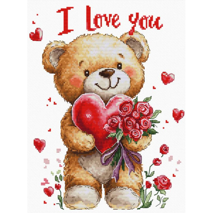 Cross Stitch Kit "Bouquet of Love" 17 x 23 cm SB1441
