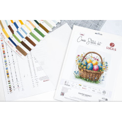 Kreuzstich-Set "Osterkorb" 19 x 18 cm SB1442