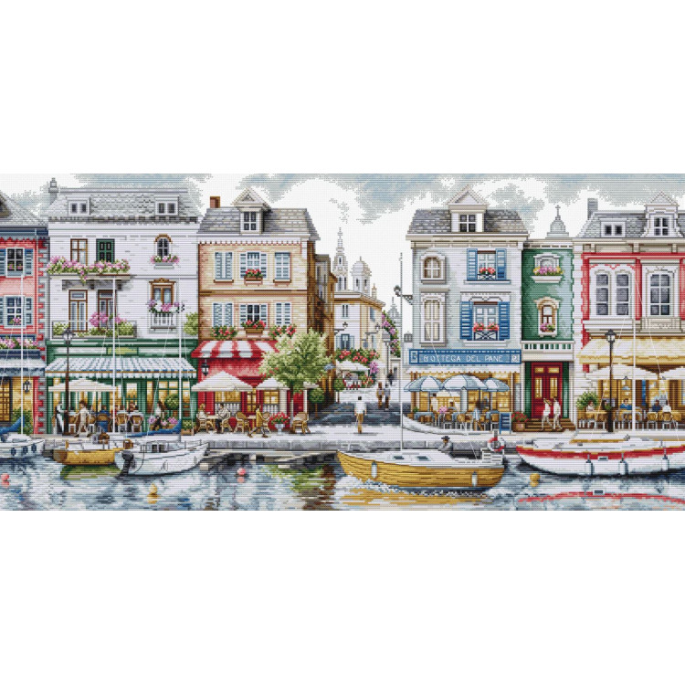 Cross Stitch Kit "Quayside" 64 x 32 cm SBU5103