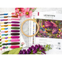 Набор для вышивания крестом "Царство чтения" 45×32 см SLETIL9970