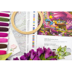 Набор для вышивания крестом "Царство чтения" 45×32 см SLETIL9970