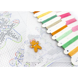 Набор для вышивания крестиком "Рождественские украшения" 9 см (6 шт.) SLETIL9969