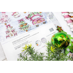 Набор для вышивания крестиком "Рождественские украшения" 9 см (6 шт.) SLETIL9969