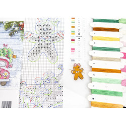 Набор для вышивания крестиком "Рождественские украшения" 9 см (6 шт.) SLETIL9969