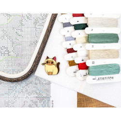 Kryželiu siuvinėjimo rinkinys "Kalėdiniai miegeliai" 24x24 cm SLETIL9966