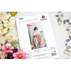 Siuvinėjimo kryželiu rinkinys "Sodinamų vyšnių žiedų daina" 25,5 x 46 cm SBU5105