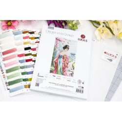 Siuvinėjimo kryželiu rinkinys "Sodinamų vyšnių žiedų daina" 25,5 x 46 cm SBU5105