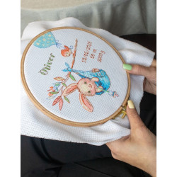 Kreuzstich-Set "Geburtsregister Junge" 20x20 cm SRA1028