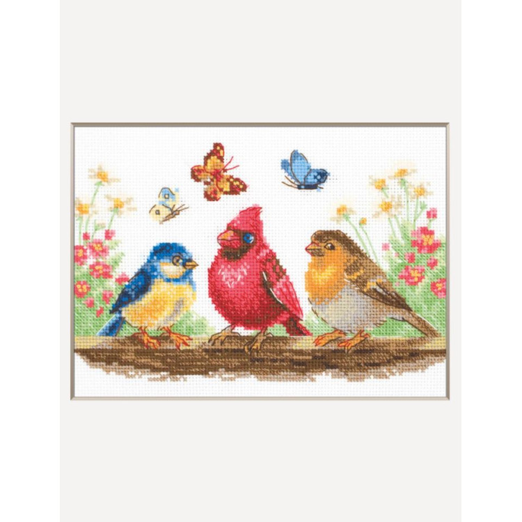 Cross Stitch Kit "Spring Birds" 21x15 cm SRA1040