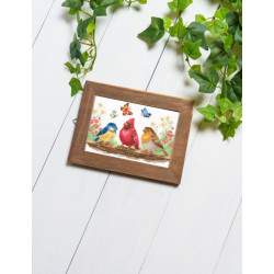 Набор для вышивания крестом "Весенние птицы" 21x15 см SRA1040