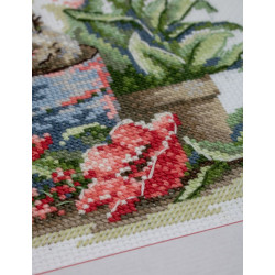 Cross Stitch Kit "Blooming Bunny" 20x20 cm SRA1030