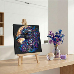 Mini karoliukų siuvinėjimo rinkinys "Gintarinis žvilgsnis" 15x15 cm AAM-270