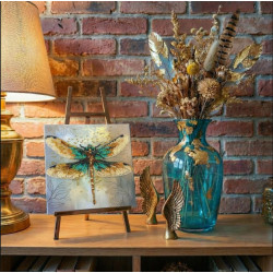 Мини-набор для вышивки бисером "Изумрудные крылья" 15х15 см AAM-268