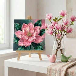 Mini karoliukų siuvinėjimo rinkinys "Žiedlapio bučinys" 15х15 cm AAM-267