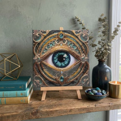 Mini karoliukų siuvinėjimo rinkinys "Žvilgsnio alchemija" 15x15 cm AAM-265