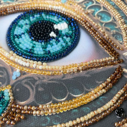 Mini karoliukų siuvinėjimo rinkinys "Žvilgsnio alchemija" 15x15 cm AAM-265