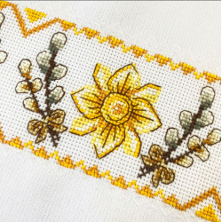 Siuvinėjimo kryželiu rinkinys "Rushnyk «Blooming Easter Egg»" 95х33 cm AAHE-005