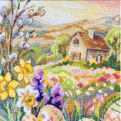 Siuvinėjimo kryželiu rinkinys "Rushnyk «Blooming Easter Egg»" 95х33 cm AAHE-005