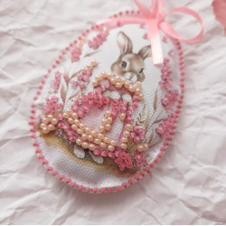 Dekorationsset "Osterhase" 15x5 cm AABT-060