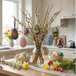 Dekoravimo rinkinys "Velykų svečiai" 15x5 cm AABT-058