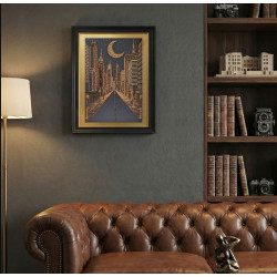 Pagrindinis karoliukų siuvinėjimo rinkinys "Miesto sapnai" 23x34 cm AAB-971