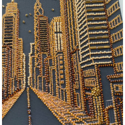 Pagrindinis karoliukų siuvinėjimo rinkinys "Miesto sapnai" 23x34 cm AAB-971