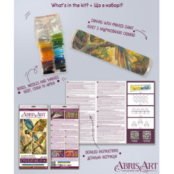 Pagrindinis karoliukų siuvinėjimo rinkinys "Spalvinga papūga" 26x39 cm AAB-970