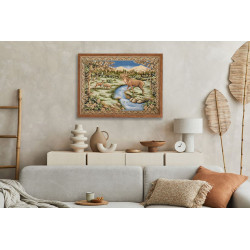 Ristinuke komplektas "Gobelenas su elniu" 62x45 cm PO-7489