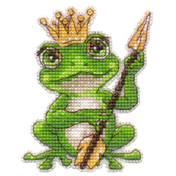 Kryželiu siuvinėjamas rinkinys "Magnetas. Varlė" 7,5×9,5 cm S1713